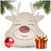Poduszka dekoracyjna świąteczna ozdobna Renifer przytulanka dla dziecka