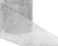 Декоративная лента стразы стразы серебро выс. 12 см