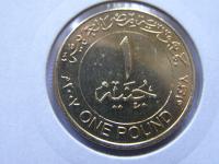 EGIPT EGYPT 1 POUND 2007 ROK KOLOR HOLDER !!!!!!!!