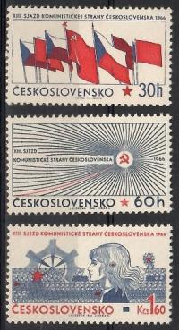 Czechosłowacja 1966 Mi 1626-1628 Czyste **