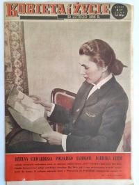 KOBIETA i ŻYCIE 25 / 1955 okładka - Dzielna stewardesa samolotu Barbara Lem