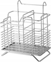 Stojak podstawka na sztućce chrom na reling - CWJ301 AMIX