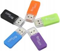 Czytnik Kart Pamięci microSD/TF w formie pendrive'a USB mix kolorów