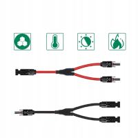 Rozdzielacz Y do kabli solarnych, 1 para złącz Y do paneli słonecznych