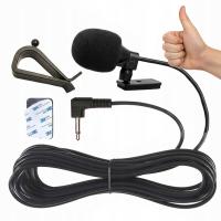 MIKROFON SAMOCHODOWY DO RADIA/GPS/DVD Z KLIPSEM+TAŚMA KABEL 3 M JACK 3,5 MM