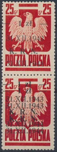 POLSKA 1944 GOZNAK K.R.N. PARKA BŁĘDY CZYSTA ** ATEST ASF