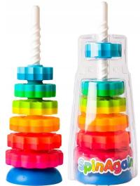Fat Brain Toys Zakręcona Wieża Piramida Spin Again ORYGINALNY Koła Zębate