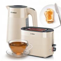 Zestaw Bosch MyMoment Czajnik elektryczny TWK2M167+Toster TAT2M127 Kremowy