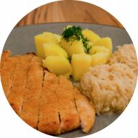 Свиная отбивная с картофелем и обжаренной капустой (2 порции) ЙЕША