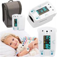 NAPALCOWY MEDYCZNY PULSOKSYMETR DLA DZIECI Sp02 JUMPER JPD-500H Bluetooth