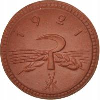 Moneta, Niemcy, 20 Pfennig, 1921, MS(63), Porcelan