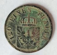 moneta Prusy 3 pfenning 1871 1/120 thaler