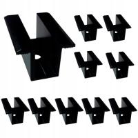 KLEMA ŚRODKOWA CZARNA ANODA UCHWYT 30 35 40 mm PV fotowoltaika - 10 sztuk