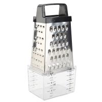 Ręczna tarka do sera ze stali nierdzewnej, 4-stronna z pojemnikiem do JD