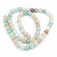 Koraliki Naturalny Kwiatowy Amazonit, Okrągłe, 6mm, 60szt/37cm/sznur