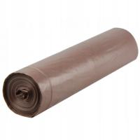 WORKI NA ŚMIECI BRĄZOWE 160LITRÓW (10) RED PLAST