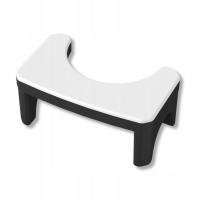 Podnóżek do WC Toalety Stołek Antypoślizgowy do Łazienki BIAŁO-CZARNY