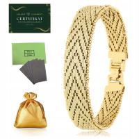 ELEGANCKA POZŁACANA BRANSOLETKA DAMSKA STAL CHIRURGICZNA DLA KOBIETY