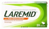 LAREMID 2 мг препарата на понос, отравления 20 таблеток