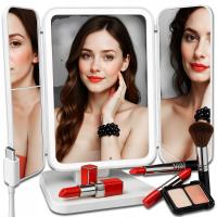 ЗЕРКАЛО ДЛЯ МАКИЯЖА СО СВЕТОДИОДНОЙ ПОДСВЕТКОЙ УВЕЛИЧИТЕЛЬНОЕ ОТКИДНОЕ