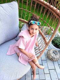 PONCZO z kapturem RĘCZNIK KĄPIELOWY muślinowy MUŚLIN 3-5 lat