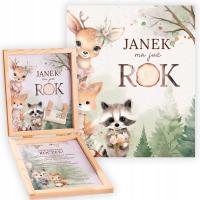 PREZENT NA ROCZEK PAMIĄTKA PUDEŁKO NA PIENIĄDZE ŻYCZENIA Zwierzątka