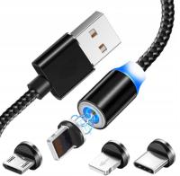 Zestaw kabli USB - USB typ C / microUSB / Lightning ICRO