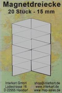 MAGNESY TRÓJKĄTNE JEDNOKOLOROWE DO OZNACZANIA MAP ZNACZNIKI 20 SZTUK BIAŁE