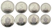 SRI LANKA ZESTAW 4 MONET 1 - 10 RUPII RUPEE 2017 MENNICZY