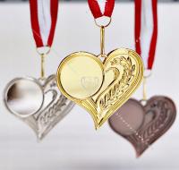 Piękny medal w kształcie serca SERCE+wklejkaSZARFA