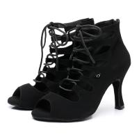 Танцевальная обувь на шнуровке черный 8,5 см