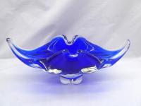 KOBALTOWA PATERA MURANO 1-3684