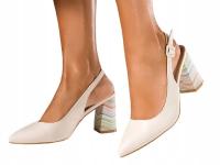 Женские туфли-лодочки на декоративном каблуке-шпильке модный открытый каблук легкий r 38