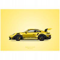 Plakat Porsche 911 GT3 RS 21x29,7cm obrazek do salonu dużo wzorów kolorów