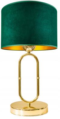 СТИЛЬНАЯ НАСТОЛЬНАЯ ПРИКРОВАТНАЯ ЛАМПА ЗОЛОТОЙ ВЕЛЮРОВЫЙ АБАЖУР СОВРЕМЕННЫЙ ЛОФТ