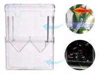 Рыбный Котник для аквариума пластиковый плавающий прозрачный 10x7x13 см