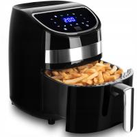 FRYTKOWNICA BEZTŁUSZCZOWA 3,7L CZARNA 1900W AIR FRYER FRYTOWNICA LCD SMART