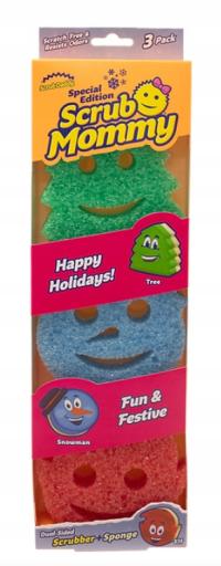 ORYGINALNY zestaw 3szt. SCRUB MOMMY Daddy WINTER edition magiczna gąbka