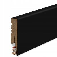 80X16 мм плинтус черный МДФ декоративный плинтус радиус R2