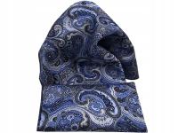 SZARA / NIEBIESKA WE WZORY POSZETKA WYPUSTKA BUTONIERKA