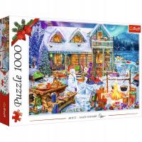 PUZZLE 1000 Zimowy czas, układanka 1000 elementów ZIMA, WIDOK, KRAJOBRAZ