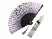 2 Wachlarz skladany ręczny 21x37cm chiński stabilny dmuchanie
