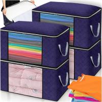 4x ORGANIZER NA UBRANIA POJEMNIK NA POŚCIEL KOŁDRĘ KOCE POKROWIEC XXL DUŻY