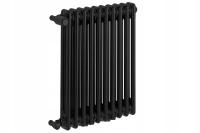 Grzejnik dekoracyjny poziomy żeberkowy CL2E 575x470 boczny czarny retro