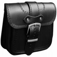 Saszetka Skórzana do Kufra Motocyklowego Czarna Kieszonka Prawa bez ćwieków