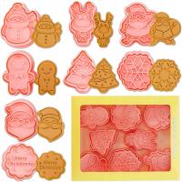 FOREMKI FORMY WYKRAWACZE DO PIERNIKÓW CIASTEK ŚWIĄTECZNE STEMPLI 8 SZT