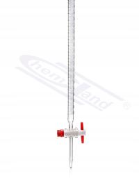 biureta prosta kran PTFE skala niebieska kl B 050ml CHEMLAND NEW LINE