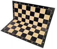 Пластиковая шахматная доска № 6, складывающаяся на две черные - имитация дерева