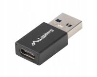 Adapter USB-C 3.1 - USB-A F/M Lanberg AD-UC-UA-01 czarny