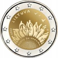 Litwa 2 euro 2023 - Jedność z Ukrainą